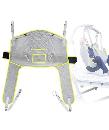 Full Body Patient Lift Sling Adjustable Transfer Belt with Positioning Waist Strap for Disabled and Elderly Home/Hospital/Nursing Home Mesh Polyester Weight Capacity: 230kg