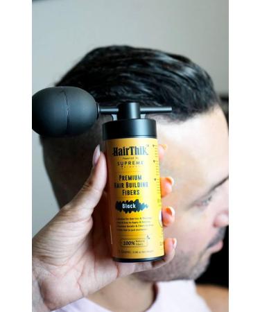 Hair Building Fibers 8-in-1 Kit | Keratin Fibers Tools & Accessories | Conceal & Thicken Thinning Hair for Men & Women | Black - Buy Online on GoSupps.com