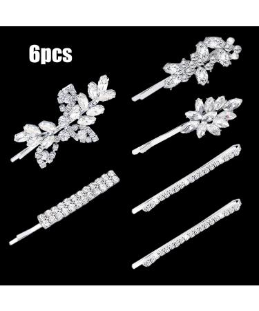 Rhinestone Bridal Hair Clip Set - Elegant Leaf Wedding Hairpins for Women and Girls - Buy Online on GoSupps.com