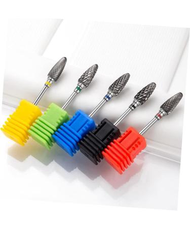 HAPINARY Nail Polisher Nail Bit Professional Drill Bits Cuticle Nail Drill Bit Safety Bits for Nail Drill Nail Tools Drill Bits for Nails Multipurpose Substitute Tungsten Steel Alloy 7x1.3cm As Shown 4 - Buy Online on GoSupps.com