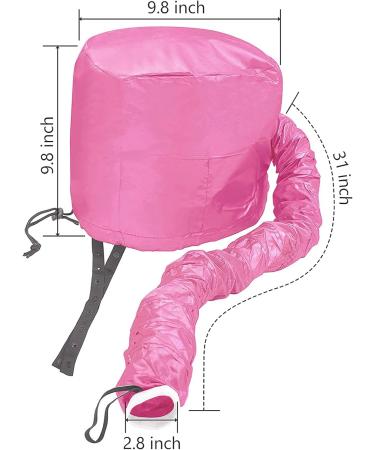 Portable Adjustable Soft Bonnet Hood Hair Dryer Attachment | Pink | For Drying, Styling, Curling, Deep Conditioning | Fits All Head & Hair Sizes | 1 Count - Buy Online on GoSupps.com