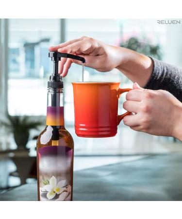 Black Pump Syrup Dispenser Set - 4 Pcs Coffee Creamer, Milk, Juice, and Soda Can Pump for Gallon Bottles - Reluen - Buy Online on GoSupps.com