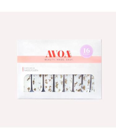 Avoa Beauty Nail Film - Off the Grid | White Gold Transparent Nail Art Wraps | Long-Lasting Self-Adhesive Design for Stunning Nails - Buy Online on GoSupps.com