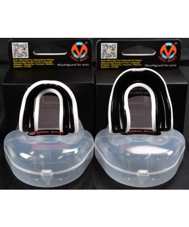 Oral Mart Adult Sports Mouth Guard - USA Flag & Vampire Fangs Design - 15 Colors - Football, Boxing, Karate, MMA - Hockey Mouthguard - Strapless - White/Black - Buy Online on GoSupps.com