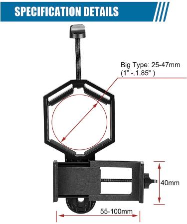 Celticbird Cell Phone Adapter for Binoculars, Monoculars, Spotting Scopes & Telescopes - Compatible with iPhone, Samsung, HTC, LG & More - Buy Online on GoSupps.com