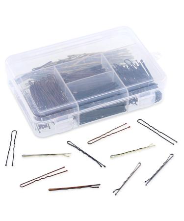 Swpeet 360 Pieces Hair Pins Kit - 216 Bobby Pins & 144 U Hair Pins with Storage Box - Gold, Brown, Black - for Girls and Women - Buy Online on GoSupps.com