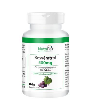 Resveratrol 500mg - with 510mg Knotweed Extract Including 500mg Trans-Resveratrol - 100 Capsules - High Dosed - 100% Vegan -