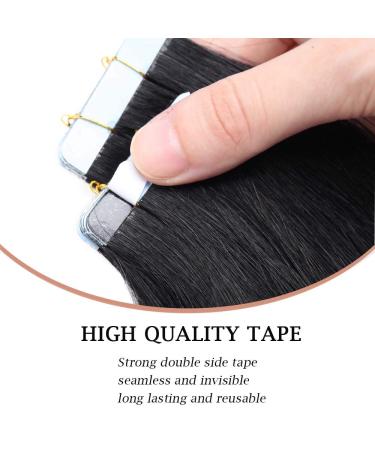 Buy SEGO Tape Extensions - Real 100% Remy Human Hair 20 Pieces Black #1 16 (40cm) 30g - Premium Adhesive Hairpieces - Buy Online on GoSupps.com