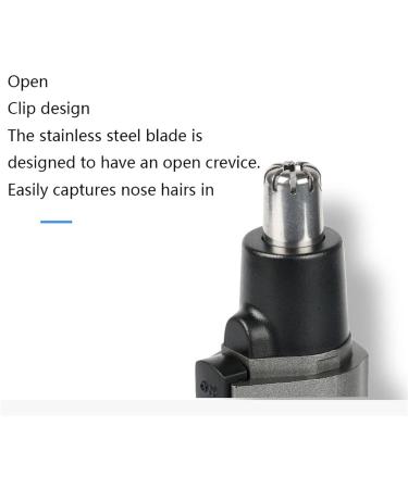Nose Hair Trimmer & Ear Hair Trimmer - Precision Rechargeable Tool | Hypoallergenic Stainless Steel Blades | Easy to Clean | Black - Buy Online on GoSupps.com