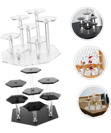 Ciieeo 2 Sets Multi-layer Display Rack Jewelry Holder Perfume Rack Display Stand Holder Statue Ladder - Buy Online on GoSupps.com