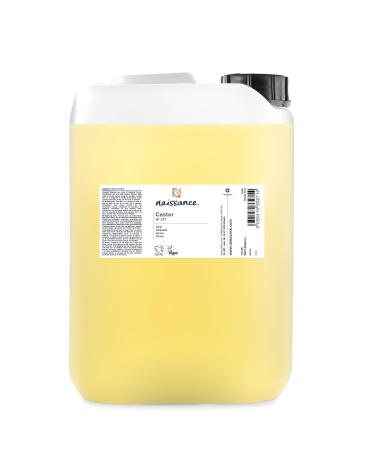 Naissance Cold Pressed Castor Oil (no. 217) 5 Liters - Fast Growth for Hair Eyelashes Eyebrows Body Beard Nails - 100% Pure Vegetable Natural Vegan