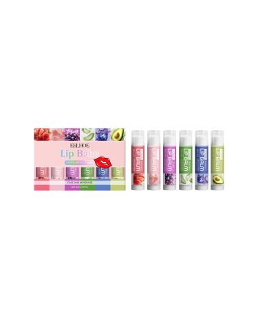 Lip Balm Set Moisturizing & Softening Lip Care Hydrating Lip Balm with Beeswax Mineral Oil & Vitamin E Smoothes Nourishes & Locks in Moisture 6 Flavors