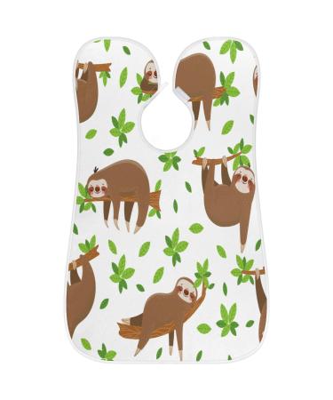 Cute Sloth Beard Bib Apron Non-Stick Waterproof Grooming Cloth for Men | Hair Catcher with Suction Cups | Perfect Gift for Shaving & Trimming - Buy Online on GoSupps.com