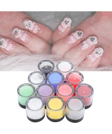 12 Colors Acrylic Powder Set - Crystal Nail Art Decoration for Studios & Home | Builder Manicure Accessories - Buy Online on GoSupps.com