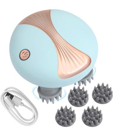 Electric Head Massager - 2 Speeds 360 Rotation Relaxing Scalp Massage Device for Cats - Blue - Buy Online on GoSupps.com