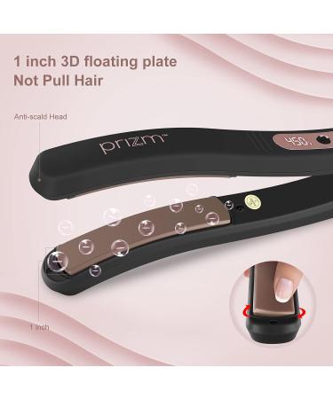 Prizm Patented 30 Curved Hair Iron - 1 Professional 2-in-1 Flat Iron & Curler for Perfect Styling - Buy Online on GoSupps.com