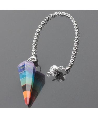 Reiki Energy Healing Crystal Point Dowsing Pendulum Dowser With 7 Chakra Type - Buy Online on GoSupps.com