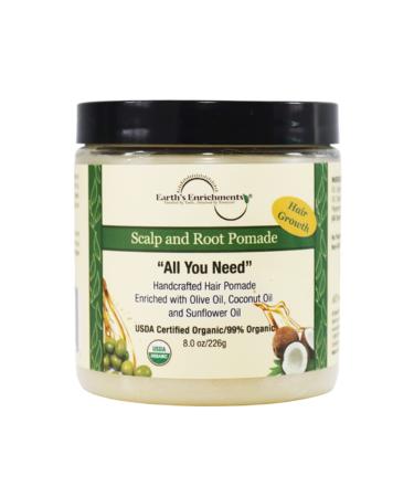 Earth's Enrichments Organic Pomade - Hair Food for Growth  Contains Tea Tree  Rosemary  Lavender Oil  Natural Grease for Thick  Straight  Curly  Wavy  Thin Hair  Women  Men  Kids  USDA  8oz - Buy Online on GoSupps.com