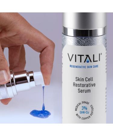 Vitali 2% GHK-Cu Restorative Skin Cell Serum | Premium Anti-Aging Copper Peptide Serum - Revitalize Your Skin | 1.69 fl. oz. - Ship Internationally - Buy Online on GoSupps.com