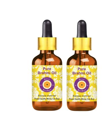 d ve herbes Pure Brahmi Oil (Bacopa monnieri) with Glass Dropper (Pack of Two) 100ml X 2 (6.76 oz)