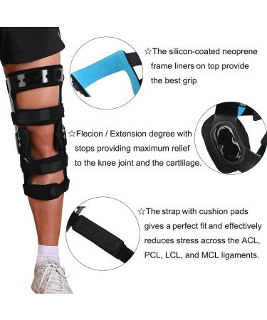 Orthomen Functional Knee Brace - Adjustable Hinged ROM Orthotic for ACL/MCL/PCL Injuries | Sports Knee Support for Men & Women (XXL-Right - Buy Online on GoSupps.com