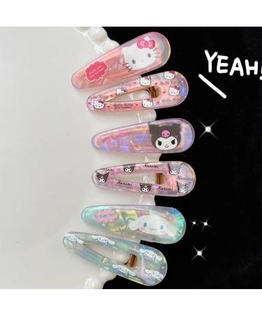 Cute Kuromi Melody Cinnamoroll Kitty Hairpins Hair Accessories for Girls (12Pcs) - Buy Online on GoSupps.com
