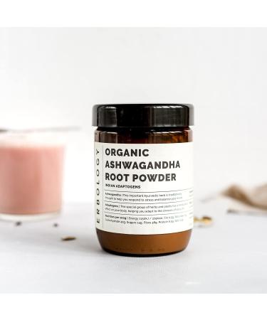 Organic Ashwagandha Powder 7.8 oz - Sleep Aid - Raw Vegan - Non-GMO - Gluten-Free - Recyclable Glass Jar - Buy Online on GoSupps.com