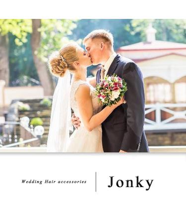 JONKY Silver Rhinestone Bridal Headband Hair Vine - Wedding Hair Accessories for Brides - Buy Online on GoSupps.com