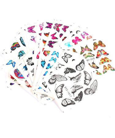 Manicure Adhesive Holographic DIY 3D Butterfly-shapeNail Decals Nail Art Nail Stickers
