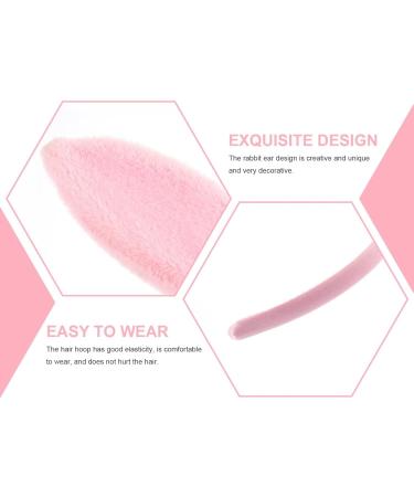 ZHER-LU Bunny Ears Headband Bunny Costume Accessories Women's Headbands Halloween Cosplay Birthday Party Favors (Pink) - Buy Online on GoSupps.com
