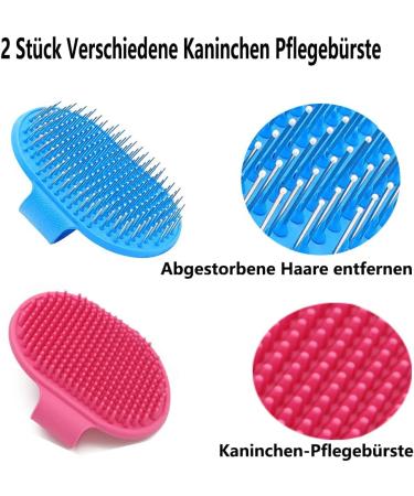 Rabbit Grooming Brush Small Pet Hair Brush Kit Rabbit Brush Massage Brush Bunny Nail Clippers Small Pet Grooming Brush Kit for Cats Puppies Rabbits Hamsters (Pink) - Buy Online on GoSupps.com