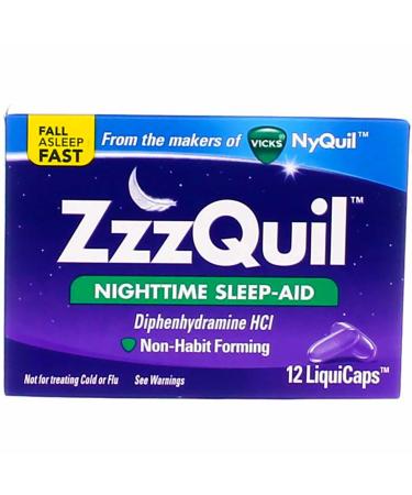 ZzzQuil Nighttime Sleep Aid - LiquiCaps - 12 Ct. Pack of 4