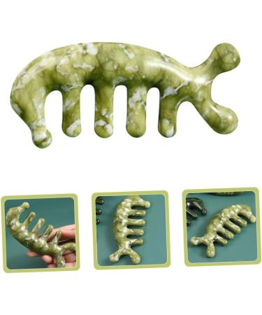 SESESFOUFU Jade Massage Tool - Relaxation & Acupuncture Device for Body & Scalp - 11.50x1.50cm Green - Buy Online on GoSupps.com