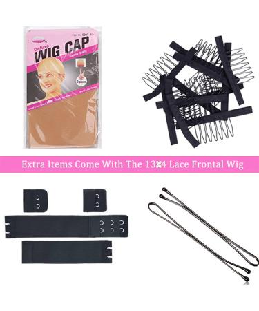 YUONSEE 13x4 Brazilian Body Wave Lace Front Human Hair Wig - 22 inch Natural Black | Pre Plucked HD Transparent Lace, 150% Density, Baby Hair | For Black Women - Buy Online on GoSupps.com