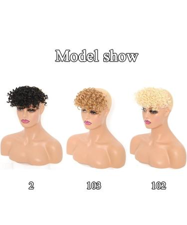 Bangs Hair Clip Synthetic Hair Bangs Afro Kinky Curly Bang For Black Woman Curly Fake Fringe Clips In Bangs Wig Hair Natural Soft Synthetic Fiber Hair accessories Fake Bangs for Women and Girls (Co - Buy Online on GoSupps.com