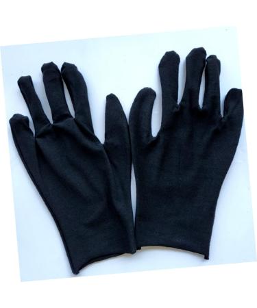 POPETPOP 12 Pairs Mens Cotton Gloves Dry Hands Gloves White Cotton Gloves Cotton Gloves for Dry Hands moisturizing Cloth Gloves Painter Gloves Gardening Gloves Finger cots Work Powder 19x10cm - Buy Online on GoSupps.com