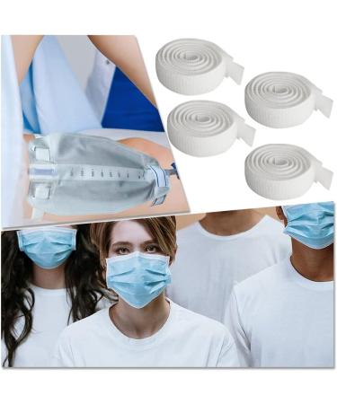 Catheter Leg Bag Straps - 4pcs Urinary Bag Fixation Tapes for Incontinence - White - Buy Online on GoSupps.com