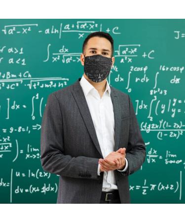 4 Pack Washable Science Chalkboard Dustproof Masks with Filter Pocket and Nose Wire - Adjustable Breathable Masks for Men and Women - Buy Online on GoSupps.com
