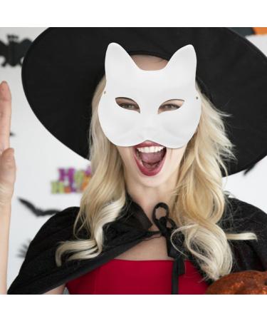 JoinPaya Cat Fox Blank Masks - Hand-Painted Animal Masks for Parties - 8 Pack 7.47 inches - Buy Online on GoSupps.com