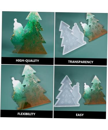 TEHAUX 3pcs Christmas Stencils Silicone Ice Cube Molds Diy Mold Accessories Christmas Tree White - Buy Online on GoSupps.com