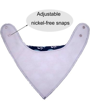 Yafane Baby Triangle Bibs 8 Pack - Soft Cotton Neckerchiefs & Burp Cloths for Boys & Toddlers | Absorbent Light Blue - Buy Online on GoSupps.com