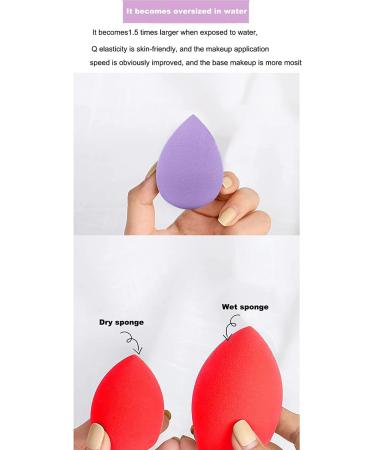 Makeup Sponge Blender Set of 4 Pcs & Foundation Brush - Mocarheri Soft Sponge for Liquid Foundation, Creams, and Powders - Latex Free - Wet and Dry Makeup Sponge (Orange/Light Purple/Red/Black) - Buy Online on GoSupps.com