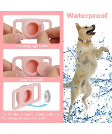 Ainiv Waterproof Silicone Case for Apple Airtag - Protective Cover for Dog & Cat Collars Pink Airtag Holder Ideal Pet Tracking Accessory - Buy Online on GoSupps.com