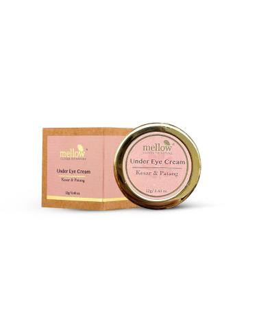 Mellow Herbals Ayurvedic Under Eye Cream (12Gm) for Dark Circles & Puffiness | Goodness of Kesar Patang & Kukumadi Oil | Ayush Certified | GMO Paraben and Silicone Free