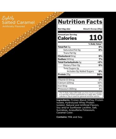 Rule 1 Protein | Super-Pure 100% Whey Isolate & Fast-Acting Whey Hydrolysate | 25 Grams Protein 4 Grams Glutamine & 6 Grams BCAAs Per Serving (2LB Lightly Salted Caramel) Lightly Salted Caramel 2LB - Buy Online on GoSupps.com