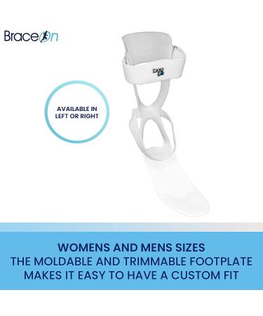 BraceOn AFO Swedish Ultra Lock Drop Foot Stabilizer - Women Right | Moldable Lightweight Polyethylene - Buy Online on GoSupps.com