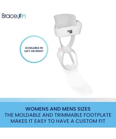 BraceOn AFO Swedish Ultra Lock - Women's Left Drop Foot Stabilizer | Moldable & Lightweight Polyethylene - Buy Online on GoSupps.com