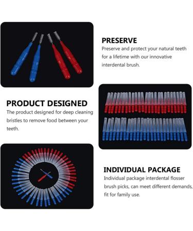 Milists 50 Interdental Brushes & Dental Tools | Floss Toothpicks & Oral Care | 3mm Red Cleaning Brushes for Optimal Dental Hygiene - Buy Online on GoSupps.com