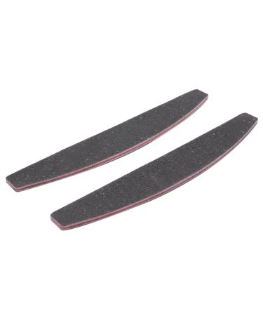 Panysilioer 50 Pieces 100/180 Grit Nail Art Files Double Sided Comb Curved Shape Nail Files Sanding Half Moon Nail File for Salon