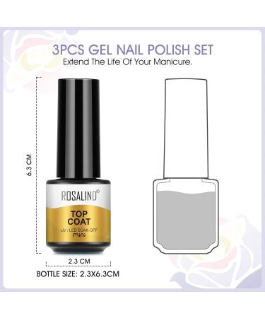 Buy Rosalind Shellac Base & Top Coat UV Gel Nail Polish - Durable Matte & Glossy Finish Set for Perfect Nails - Buy Online on GoSupps.com